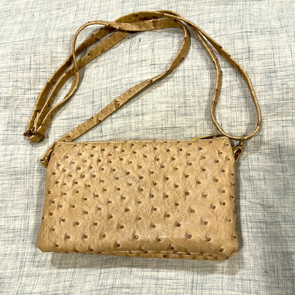 Tan Convertible Crossbody Bag